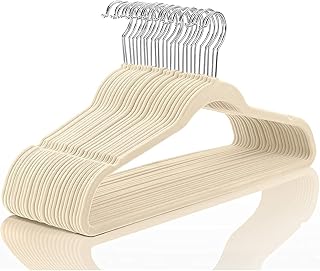 Red Dot Gift® Holder in non -slip beige 17.5 "velvet with 360 degree rotary hook - durable and fine - non -slip hanger for hangers - hangers for pants ... (beige, 50).. From essentials to electronics, DIAYTAR Nigeria ships your order in no time.