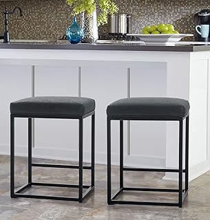 House Artssemble of 2 black bar chairs 24 "in height for table.. Order today, receive in days — DIAYTAR Nigeria makes it possible.