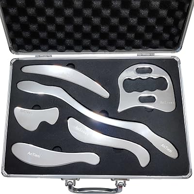 Set of Gua SHA massage and scratch tools in stainless steel - Iastm tool set - Excellent tool for mobilizing soft physiotherapy tissue (Antiexi02- 6 sets).. Shop with purpose and save with DIAYTAR NIGERIA's extensive platform and nationwide delivery service.