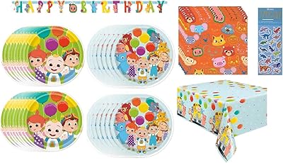 The set of Coco Mellon birthday party supplies includes dessert plates, lunch plates, towels, a tablecloth and a happy birthday (16).. DIAYTAR NIGERIA brings online shopping to every Nigerian with affordable prices and reliable shipping.