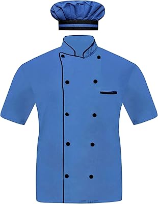 Chef's jacket for half-drinks in 10 colors chief blouse with hat.. Get access to thousands of affordable products only on DIAYTAR Nigeria.