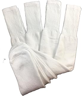 Long sports socks for men, large and large, 24 inches (4 pairs).. DIAYTAR NIGERIA: Revolutionizing accessibility to quality products at budget-friendly prices across Nigeria.