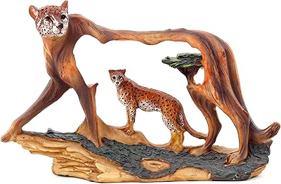 Polyresin cheetah statue with cheetah model article wild animal decoration for interior.. DIAYTAR NIGERIA: Where affordability meets variety, with thousands of products delivered in less than 8 days.
