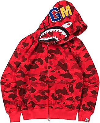 Hooded jackets with fashionable shark camouflage, camouflage jacket for boys and girls.. DIAYTAR NIGERIA brings the marketplace home to you with affordable prices and delivery in 5-8 days.