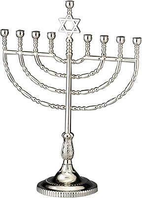 Large traditional Menarah Rite Lite - Silver finish 22.2 for Hanukkah.. Experience shopping satisfaction with DIAYTAR NIGERIA's vast selection and nationwide delivery service.
