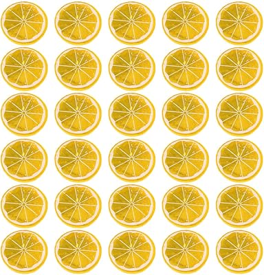 Todmumy 30 pieces Artificial simulation False lemon slices lemon cubes model of false fruits for decoration artificial lemon holder kitchen celebration.. Unlock access to a wide range of products with DIAYTAR NIGERIA's affordable e-commerce platform.