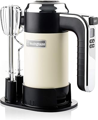 Westtinghouse retro hand mixer for cooking - 350 W electric whip - includes 2 egg whites and kneading hooks - powerful kitchen mixer with 6 speeds and turbo - Cream.. E-commerce made for Nigeria — fast delivery and low prices at DIAYTAR.