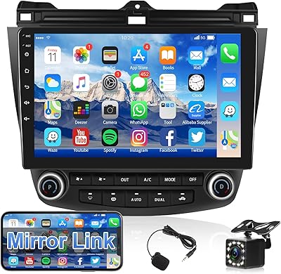 Autradio 2G + 32g for Honda Accord 2003-2007 with Bluetooth voice command, 10.1 inch Android touch screen, Mirror support, car radio, Honda radio receiver with reversing camera, WiFi, GPS, FM, SWC, USB.. DIAYTAR NIGERIA: Bringing affordable shopping solutions with a diverse product catalog delivered nationwide.