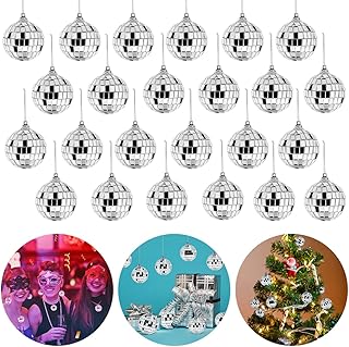 24 mini 16 -inch reflective disco balls for Christmas tree.. Shop with confidence at DIAYTAR NIGERIA, enjoying competitive prices and delivery within 8 days.