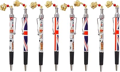 Lot of 8 Portrait Portrait Portrait Icons Union Jack London with Crown - Souvenir of the United Kingdom of London.. DIAYTAR Nigeria: Discover more, spend less, and enjoy delivery within 5–8 days.