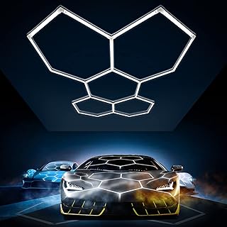 CDKMAX Lot of 24 hexagonal LED garage lamps, 192 W, 26,400 lm, 6,500 k, hexagonal LED lighting system, ultra-light ceiling lighting for car details, for garage, workshop, basement, gym, warehouse (hexagonal 5 system).. Skip the lines and shop online — DIAYTAR Nigeria delivers to your door in days.