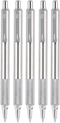 Zebra F-701 retractable ball pen in stainless steel, black ink, fine 8 mm point, 5 pieces.. Your shopping journey simplified with DIAYTAR NIGERIA's vast selection and budget-friendly shipping.