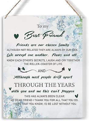 To my best friend wood signs friendship floral panels plate.. DIAYTAR NIGERIA: Where shopping is affordable, selection is vast, and delivery is always reliable.