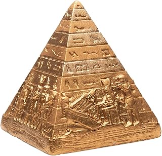 Miniature Pyramidal Statue Discovery Egyptian imports - Golden finish - 3.25 " - Hand finished with hieroglyphs - Made in Egypt.. Discover why thousands choose DIAYTAR NIGERIA for affordable products delivered in less than a week.