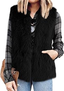Faux fur vests for women, sleeveless vest, jacket open on the front, hot winter outdoor clothes.. Navigate countless options with DIAYTAR NIGERIA's comprehensive marketplace and budget-friendly shipping.