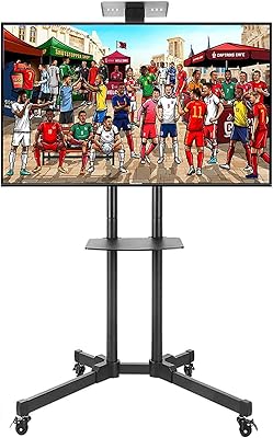 Floor TV cabinet Medela with casters: mobile support for LCD TV with curved flat screen adjustable from 32 to 70 "with casters with AV max 50 kg support 600 x 400 mm.. Discover the joy of online shopping with DIAYTAR NIGERIA's budget-friendly prices and reliable shipping.