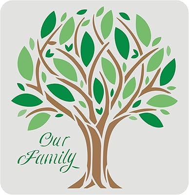 Fingerinspire Arm tree stencil 30x30 cm Create a model of DIY genealogical stencil stencil with our family words of reusable plastic decoration stencil to paint on a wooden wooden wall.. DIAYTAR NIGERIA: Where shopping dreams become reality with budget-friendly prices and prompt delivery.