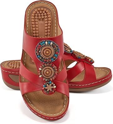 Fudynmalc Orthopedic sandals for women, summer relaxed, handmade, walking sandals with cushion, compensated sole, with comfortable support for the plantar for plantar fasciitis.. DIAYTAR NIGERIA: Bridging the gap between consumers and quality products with affordable nationwide shipping.