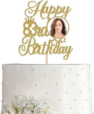83 birthday cake decorations, gold color, photo frame for women and men, party photo accessories.. DIAYTAR NIGERIA transforms wishes into deliveries with our affordable and reliable e-commerce platform.