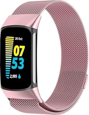 Global tech metal bracelet compatible with the Fitbit Charge 5 bracelet, adjustable stainless steel replacement bracelet, magnetic locking for men and women.. The best online shopping experience in Nigeria — DIAYTAR delivers it all.