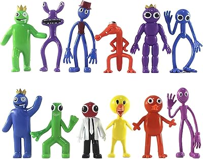 Rainbow Friends 12 -piece Rainbow figurines, PVC collector models of famous cartoons, 3.5 to 4.5 inches high, perfect for Halloween and game fans.. Affordable choices, delivered fast — that's the DIAYTAR Nigeria promise.