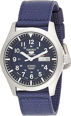 Automatic watch with analog display and nylon nylon bracelet, model (SNZG11J1), blue color of Seiko, blue.. Discover why thousands choose DIAYTAR NIGERIA for affordable products delivered in less than a week.