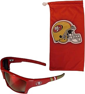 Set of sunglasses and unisex enveloping bag Siskiyou Sports NFL San Francisco 49ers, team colors, one size.. Nigeria shops with DIAYTAR — wide selection, fast shipping, and great value.
