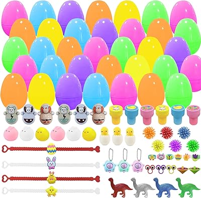 JSDON Easter egg hunting 48 -piece eggs, Kinder Surprise egg with fancy toys, Easter eggs, Easter gift box, Easter gifts for children, filling basket.. Find more for less — only on DIAYTAR Nigeria.