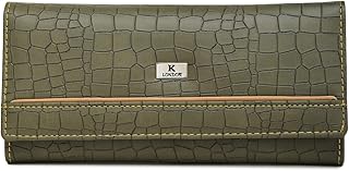 K London Elegant wallet with Zipped Pocket for Women Green - 1515_croco_green, Blue, two -part wallet, blue, two -part wallets.. Your shopping aspirations fulfilled at DIAYTAR NIGERIA with competitive prices and reliable delivery.