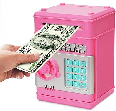 ADEVINA Small Electronic Pigure With ATM Password, Children's Smash with a safe cartoon design, perfect as a gift for boys and girls (pink).. Nigeria's favorite online shopping platform, DIAYTAR offers unbeatable prices and delivery within a week.