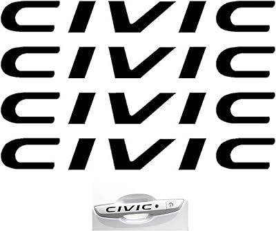 My new 8 -piece door handle decoration stickers for Honda Civic (Black).. Fast delivery, fair prices, and full variety — only on DIAYTAR Nigeria.