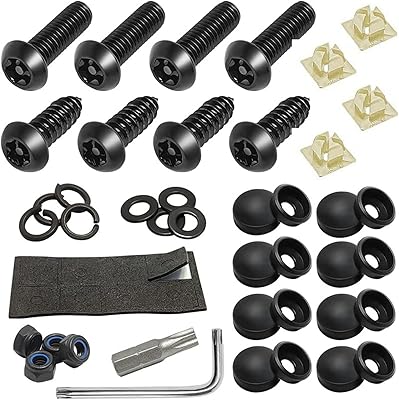 Anti -theft screw for license plate The white shop - mounting screw kit for stainless steel car frame, resistant fixings, 1/4 "safety screws (M6), black chrome cache.. DIAYTAR NIGERIA: Bringing quality products to every Nigerian home at prices everyone can afford.
