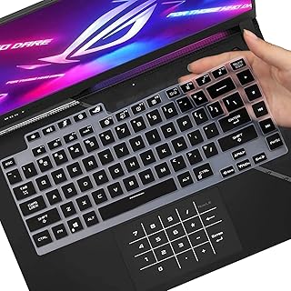 Keyboard cover for Asus ROG Stix G15 G513 G513 G513QR G513QR G513QR-ES96 NEW 2022 2021 ROG Stix G15 G513 G533ZX-XS96/AS94 [is not suitable for other ROG Stix G15 models]-Black.. DIAYTAR Nigeria brings you closer to everything you need — fast delivery, low costs, and variety.