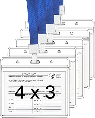 Package of 5 - Protector of CDC vaccination card 4 x 3 inches vaccination notebook vaccine cards Horizontal label Nominal label Label Plastic pocket vinyl with plump zipper of waterproof type.. Experience the power of choice with DIAYTAR NIGERIA's vast catalog and affordable 5-8 day delivery.