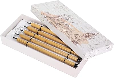 Calligraphy pen, vintage drawing set, manga soaking pen, soaking a natural bamboo calligraphy for amateur artists and designers (set of flat peaks).. Your complete shopping solution, DIAYTAR NIGERIA offers extensive choice with competitive prices and delivery.