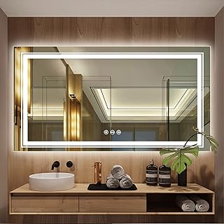Smart LED bathroom mirror wise4: large wall mirror.. DIAYTAR NIGERIA transforms online retail with unbeatable prices and consistent delivery timeframes.