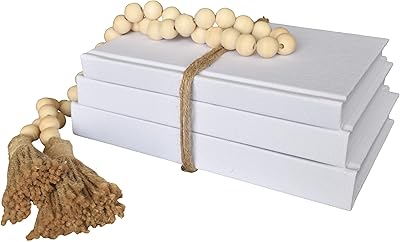 Decorative books covered with Kegan Home linen, set of 3 (pearl white) - set of books covered with interior decoration fabric for shelves, fireplace, coffee table, console, bedside table or bunk tray.. Find more for less — only on DIAYTAR Nigeria.