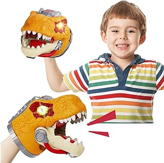 Dinosaur hand puppets - realistic animal head toys with light and sound for boys, girls and children aged 3 to 8 (T -Rex).. Your shopping dreams realized through DIAYTAR NIGERIA's affordable platform with reliable delivery times.