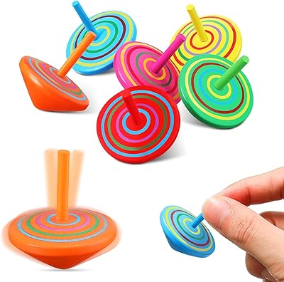 Colorful wooden toupies, mini hand -made wooden gyroscopes, fancy painted toupies in matching colors for toddlers, parties, family games and children - 20 pieces random colors.. DIAYTAR NIGERIA revolutionizes online shopping with competitive prices and reliable 5-8 day delivery.