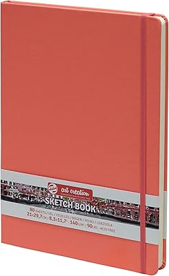 Creative art sketch book Royal Talens A4, 80 sheets 140 g/m2 21 x 29.7 cm - Coral red blanket.. From daily deals to exclusive products — DIAYTAR Nigeria has you covered.
