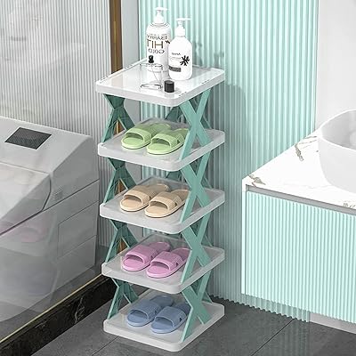 Kleen multilayer shoe shelf, Simple design dushing shoe cabinet, easy to install in a university dormitory, durable and space-saving shoe shelf (5 layers, blue).. DIAYTAR NIGERIA: Making quality accessible to all Nigerians with affordable prices and quick delivery.