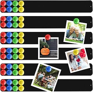 6 pieces of magnetic ribbon for ironing table in stainless steel without frame, ribbon for display table with 48 colorful magnetic pieces for the desk and the school (black).. DIAYTAR NIGERIA brings retail convenience to your screen with affordable prices and dependable shipping.