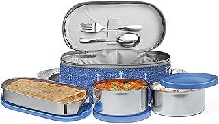 Corporate Milton Lunch in stainless steel, 3 pieces, blue.. Your favorite brands are just a click away on DIAYTAR Nigeria.