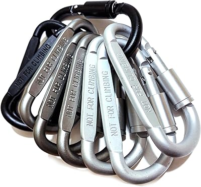 12 pieces locking rings in aviation aluminum aluminum alloy, 8D spring ring 3 inch keychaet travel door hook aluminum locking ring black white locking ring gray gray gray.. Experience DIAYTAR NIGERIA, where extensive product variety meets pocket-friendly prices and reliable delivery.