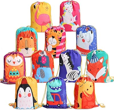 Bags of festive supplies for children, 12 pieces, washable bags with tightening cord, reusable colorful candy bags, birthday gifts for toddlers, boys and girls.. Navigate countless options with DIAYTAR NIGERIA's comprehensive marketplace and budget-friendly shipping.