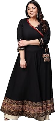 Anarkali Kurta radiates angrakha printed large size for women.. DIAYTAR NIGERIA: Where affordability and variety come together with nationwide 5-8 day delivery.