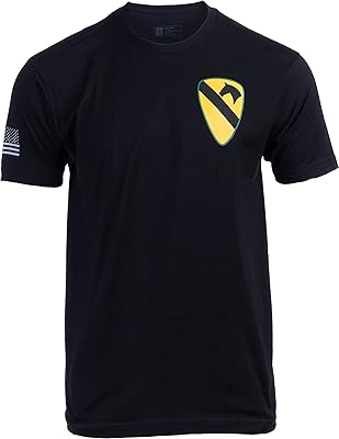 First team of the 1st cavalry division | T-shirt (T-shirt) under license of the American army for men and women.. Shop with purpose at DIAYTAR NIGERIA and receive products at unbeatable prices within the week.