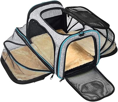 Animal holder approved by airlines, stretch and foldable chien holder with flexible sides, 3 opening doors, 2 reflective bands, safe and easy travel bag for cats and dogs.. No hidden costs, no long delays — just DIAYTAR Nigeria convenience.