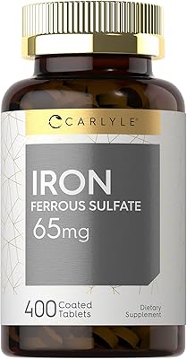 Ferreous iron sulfate 65 mg | 400 tablets | SMO -free, gluten -free and vegetarian supplement | High power | by carlyle.. Experience satisfaction guaranteed with DIAYTAR NIGERIA's comprehensive platform and quick delivery.