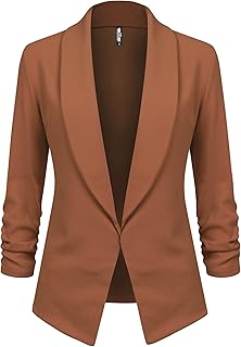 Lock and love blazer for women with 3/4 sleeves open on the front for office work.. Shop with confidence at DIAYTAR NIGERIA, enjoying competitive prices and delivery within 8 days.